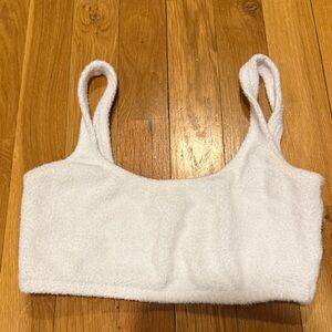 Skims White Terry Cloth Bralette